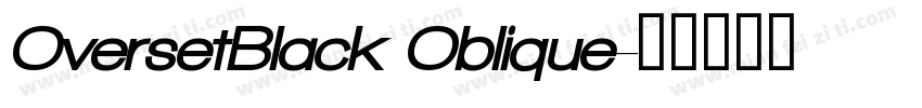 OversetBlack Oblique字体转换